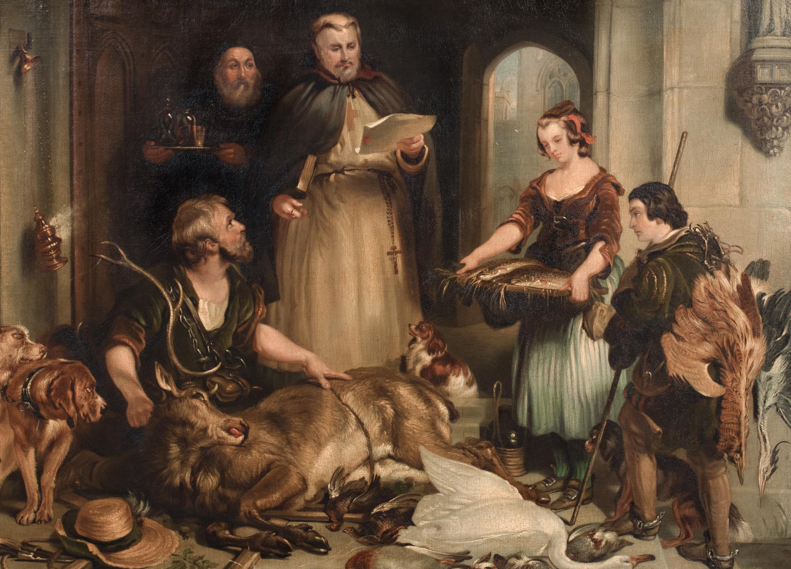 Le retour des chasseurs, Abbaye de Bolton, 19e siècle  Cercle de Sir Edwin Henry Landse 2