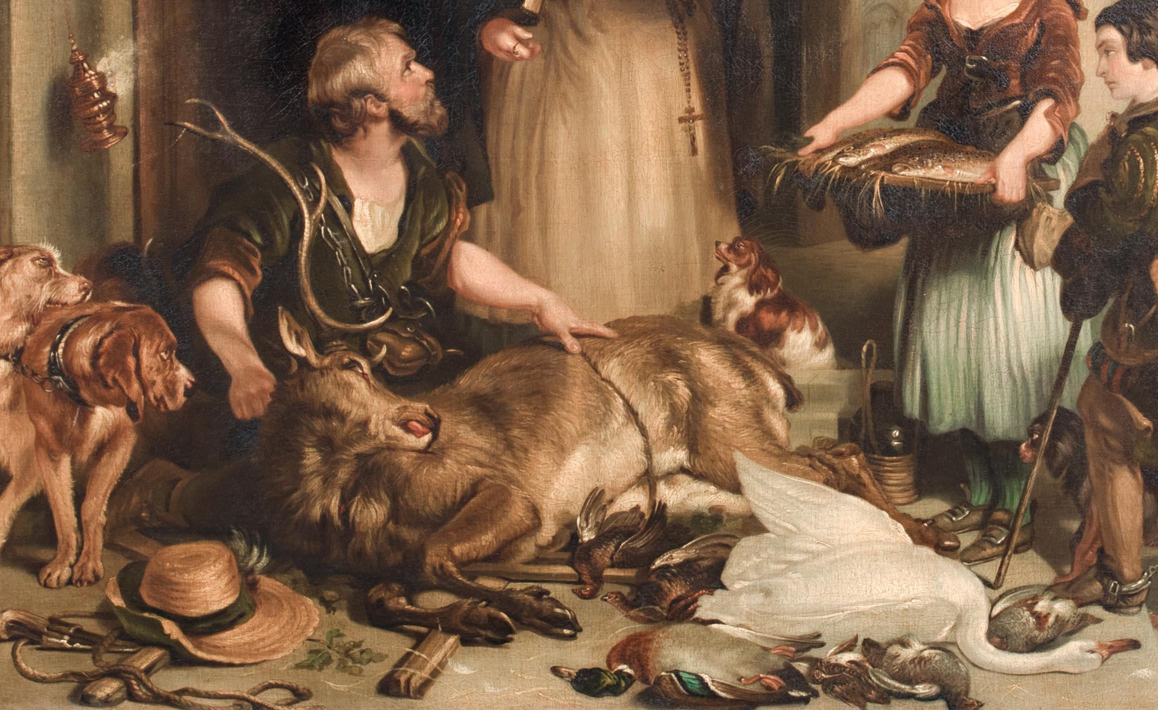 Le retour des chasseurs, Abbaye de Bolton, 19e siècle  Cercle de Sir Edwin Henry Landse 5