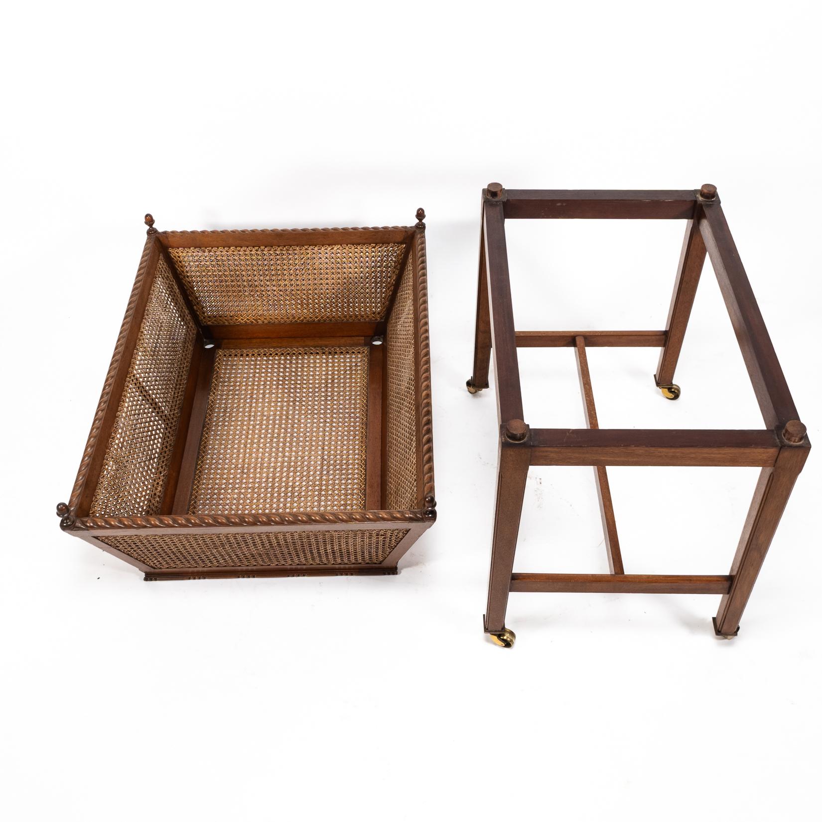 20th Century Sir Edwin Landseer Lutyens. A Rare Newspaper Basket with Acorn Finials For Sale