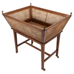 Sir Edwin Landseer Lutyens. A Rare Newspaper Basket with Acorn Finials
