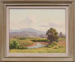 Antique Signed Framed Australian Impressionist Victoria Landscape Oil Painting