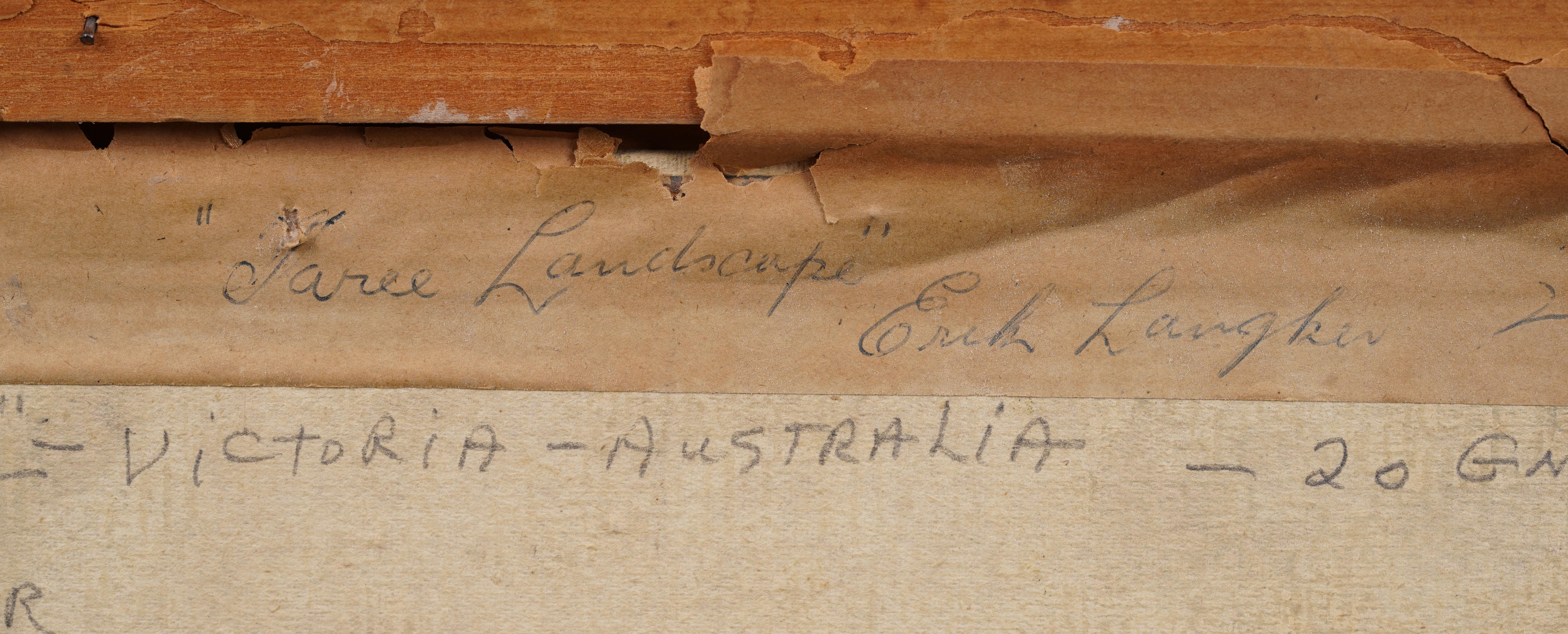 Antiguo cuadro al óleo firmado y enmarcado Paisaje impresionista australiano de Victoria en venta 2