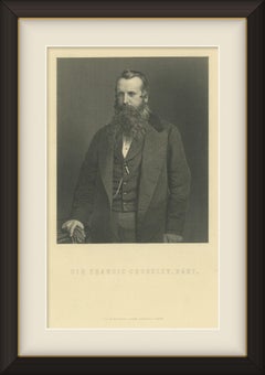 Sir Francis Crossley, Halifax Carpet Manufacturer, Antique Engraved Portrait