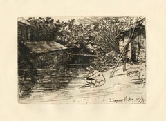 "The Complete Angler" original etching