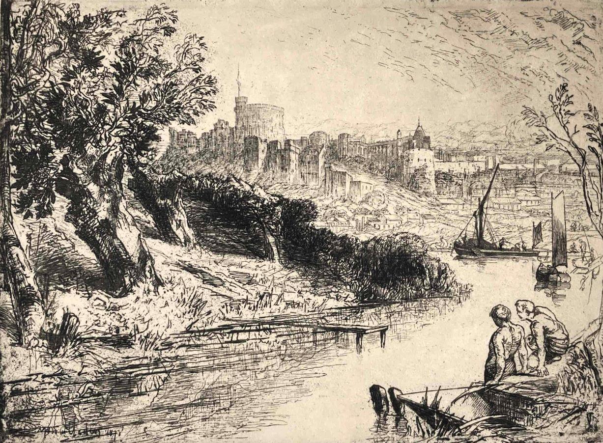Sir Francis Seymour Haden, R.A. Landscape Print - Windsor
