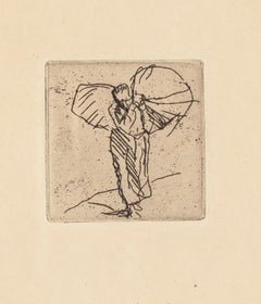 Worker - Original Etching by F. Brangwyn - Mid 20th Century