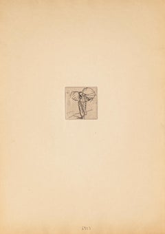Worker - Original Etching by F. Brangwyn - Mid 20th Century