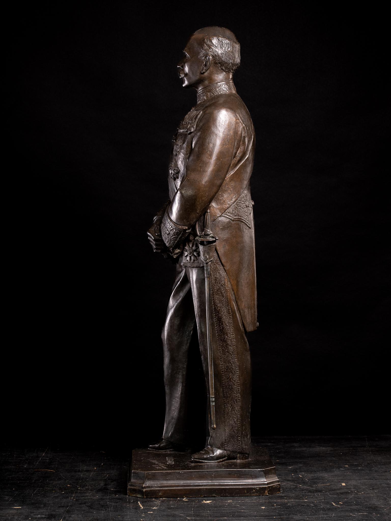 Sir Frederick Lugard-Colonial administrator Nigeria. Bronze by Herbert Cawood. In condizioni buone in vendita a Leuven , BE