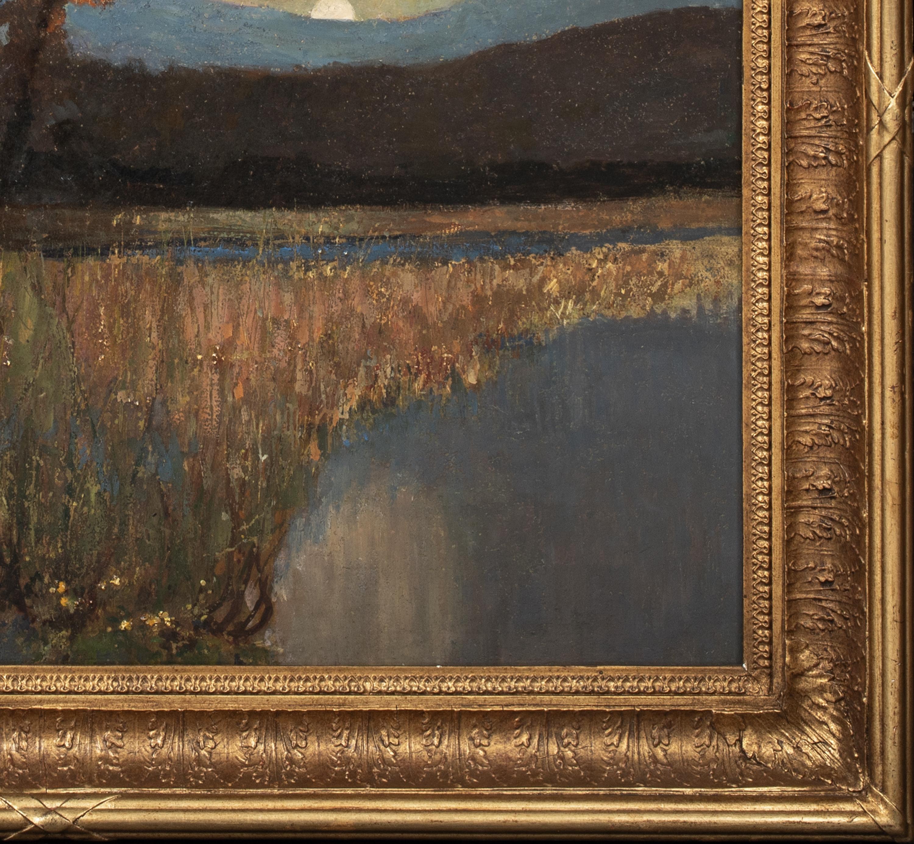 Essex: October Twilight, 19th Century

by Sir George CLAUSEN (1852-1944) to $2,200,000

Large 19th century twilight landscape over Essex, oil on board by Sir George Clausen. Extensive view overlooking the hills of Essex at the close of the day as