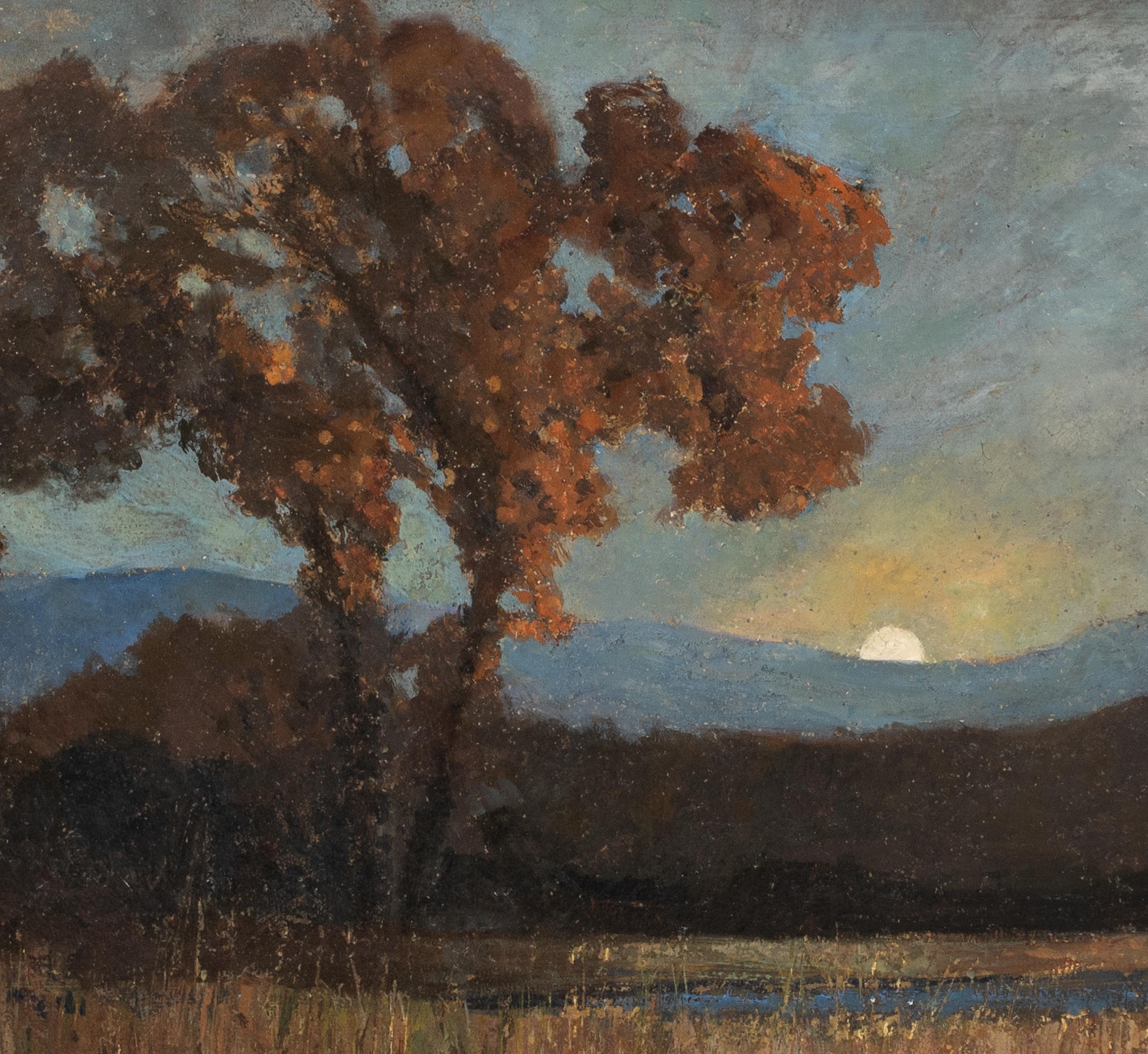 Essex: October Twilight, 19th Century  by Sir George CLAUSEN (1852-1944)  For Sale 4