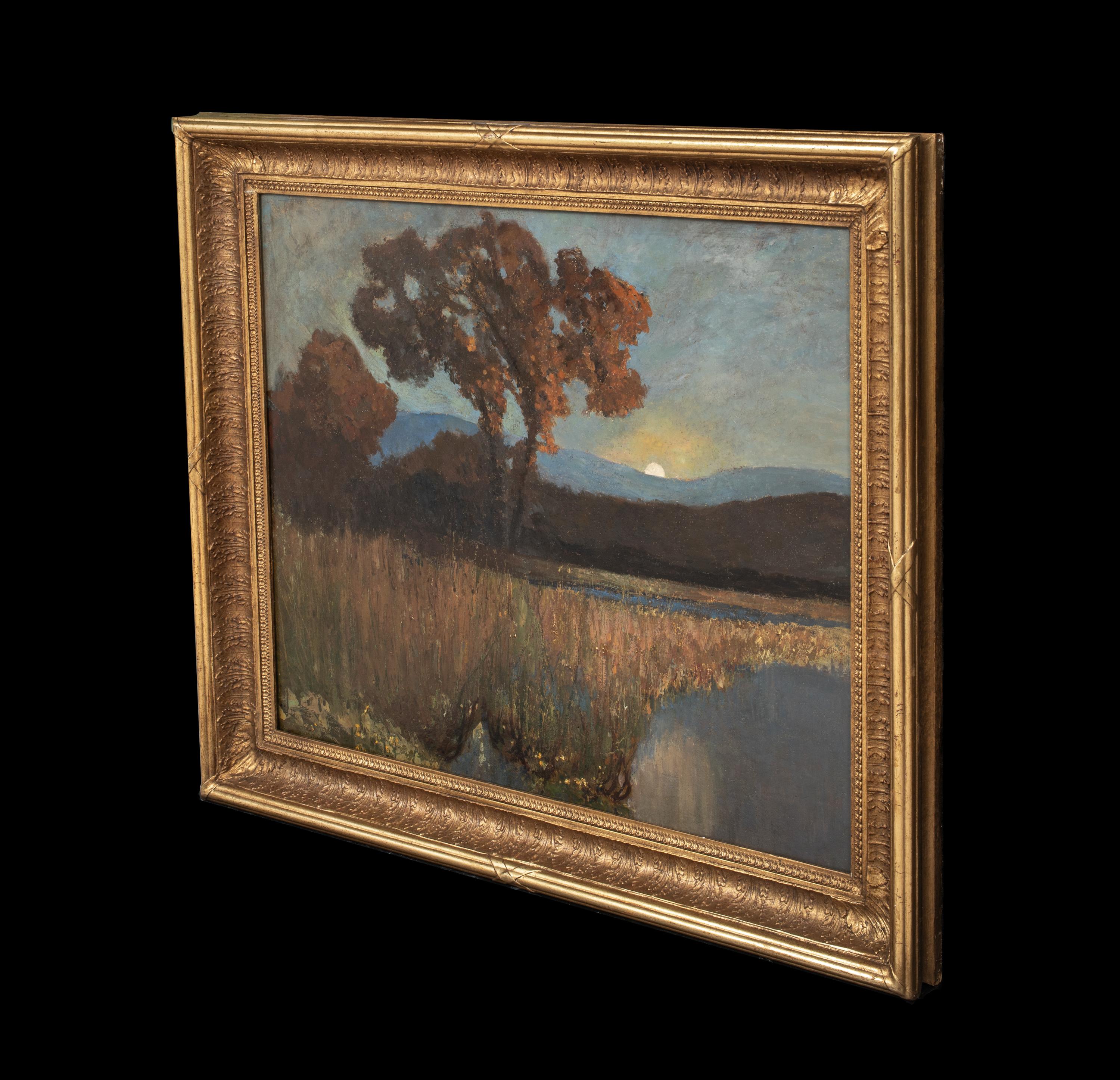 Essex: October Twilight, 19th Century  by Sir George CLAUSEN (1852-1944) 4
