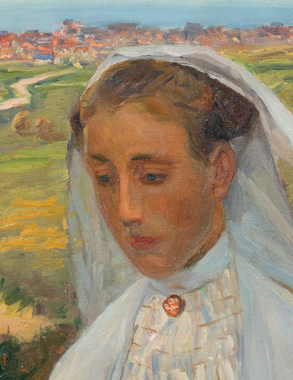 Portrait Of A Bride, circa 1900 - Painting by Sir George Clausen
