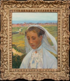 Antique Portrait Of A Bride, circa 1900