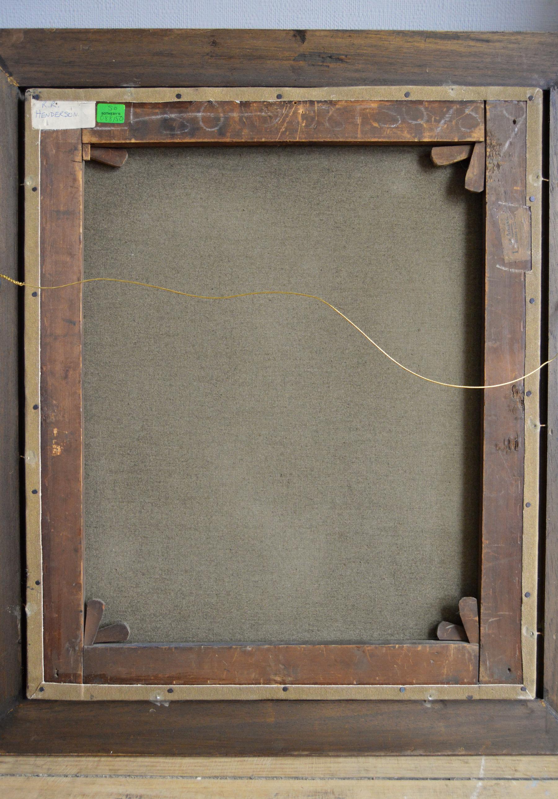 Portrait à l'huile du XVIIIe siècle représentant une dame dans un crémaillère garnie d'hermine en vente 3