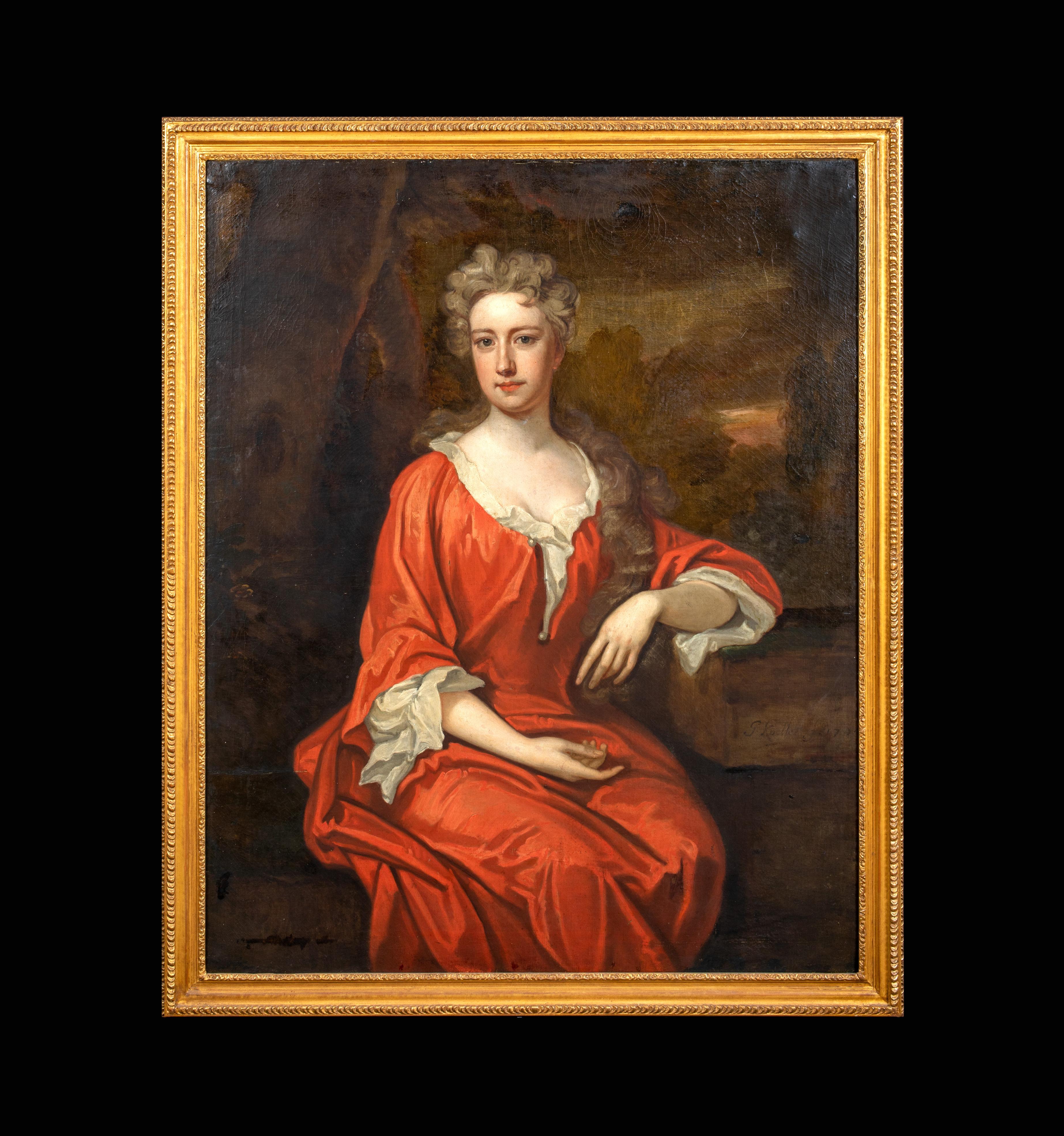 Lady Jane Jackson (nata Vandeput) (1679-1731), XVII secolo - Portrait Painting Marrone di Sir Godfrey Kneller