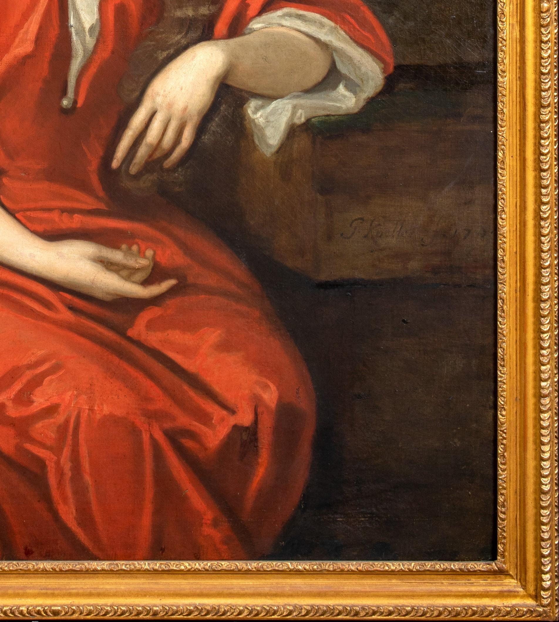 Lady Jane Jackson (nata Vandeput) (1679-1731), XVII secolo 

di Kneller Godfrey (1646-1723) firmato e datato

Enorme ritratto Old Master del 1700 circa di Lady Jane Jackson, olio su tela di Godfrey Kneller. Esempio di punta del lavoro di Knellers e