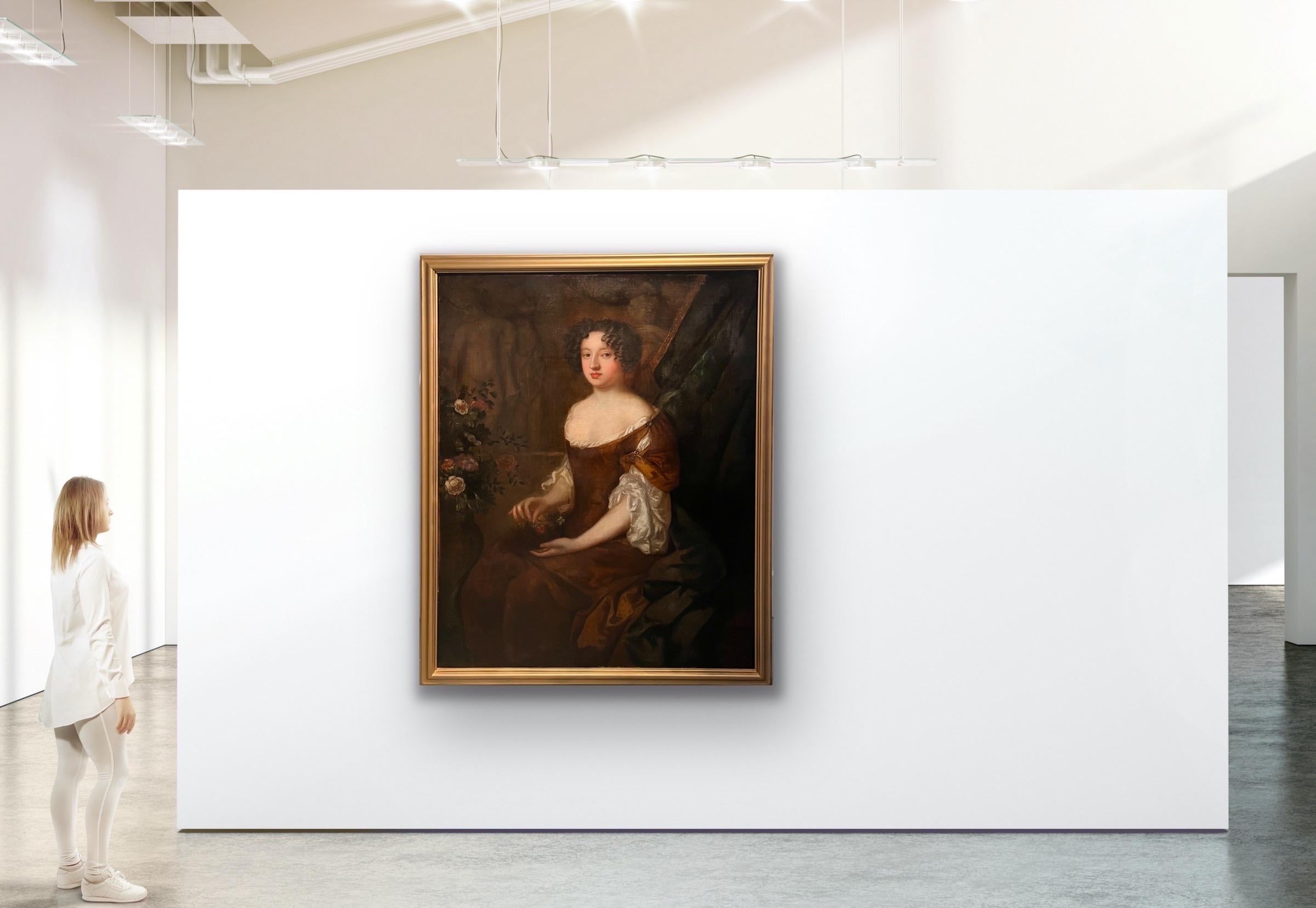 Großes Porträt einer adligen Dame aus dem 17. Jahrhundert – Schloss Caufeild – Godfrey Kneller im Angebot 3