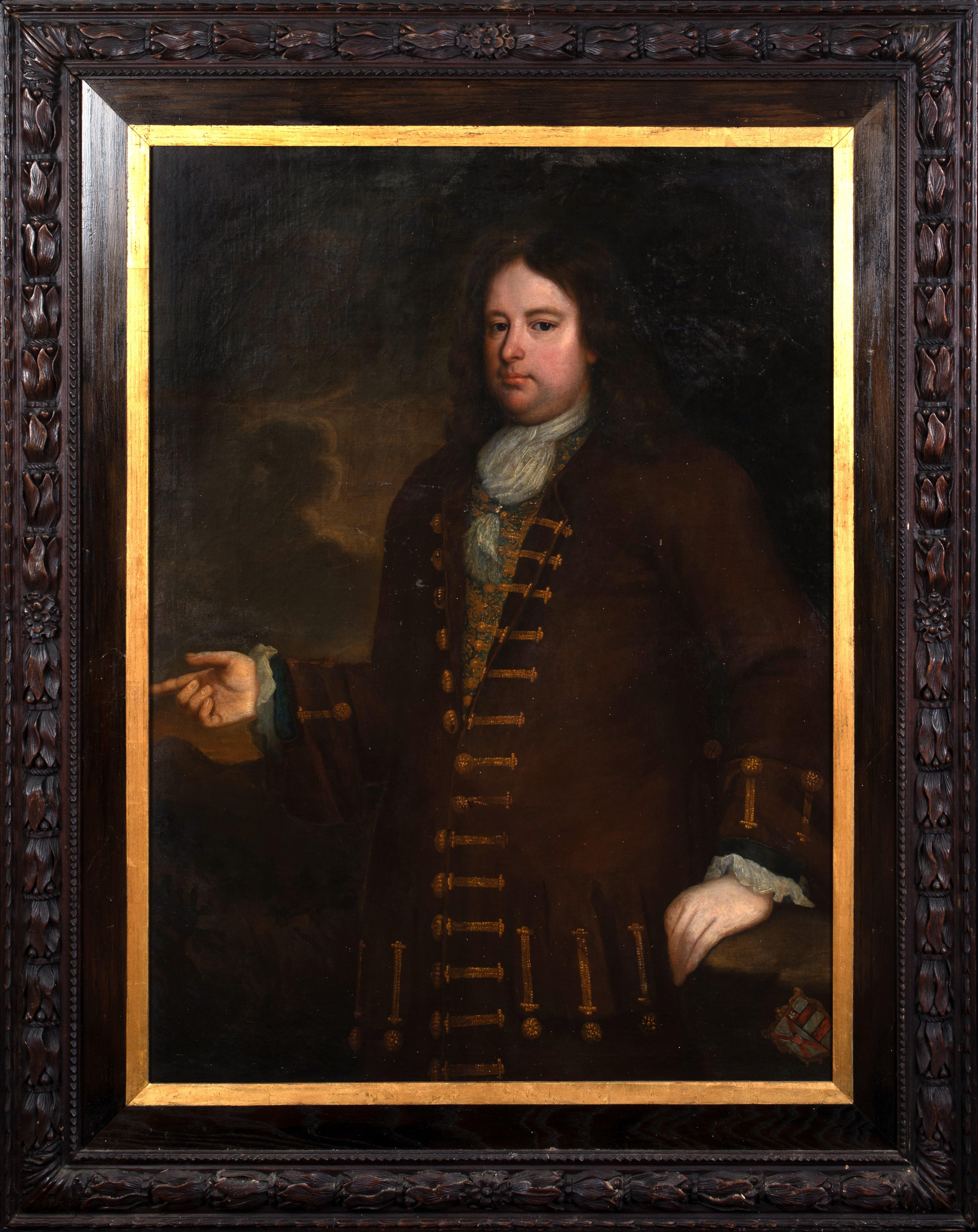 Portrait Identified As Charles Montagu, 1st Earl of Halifax (1661-1715) - Painting by Sir Godfrey Kneller