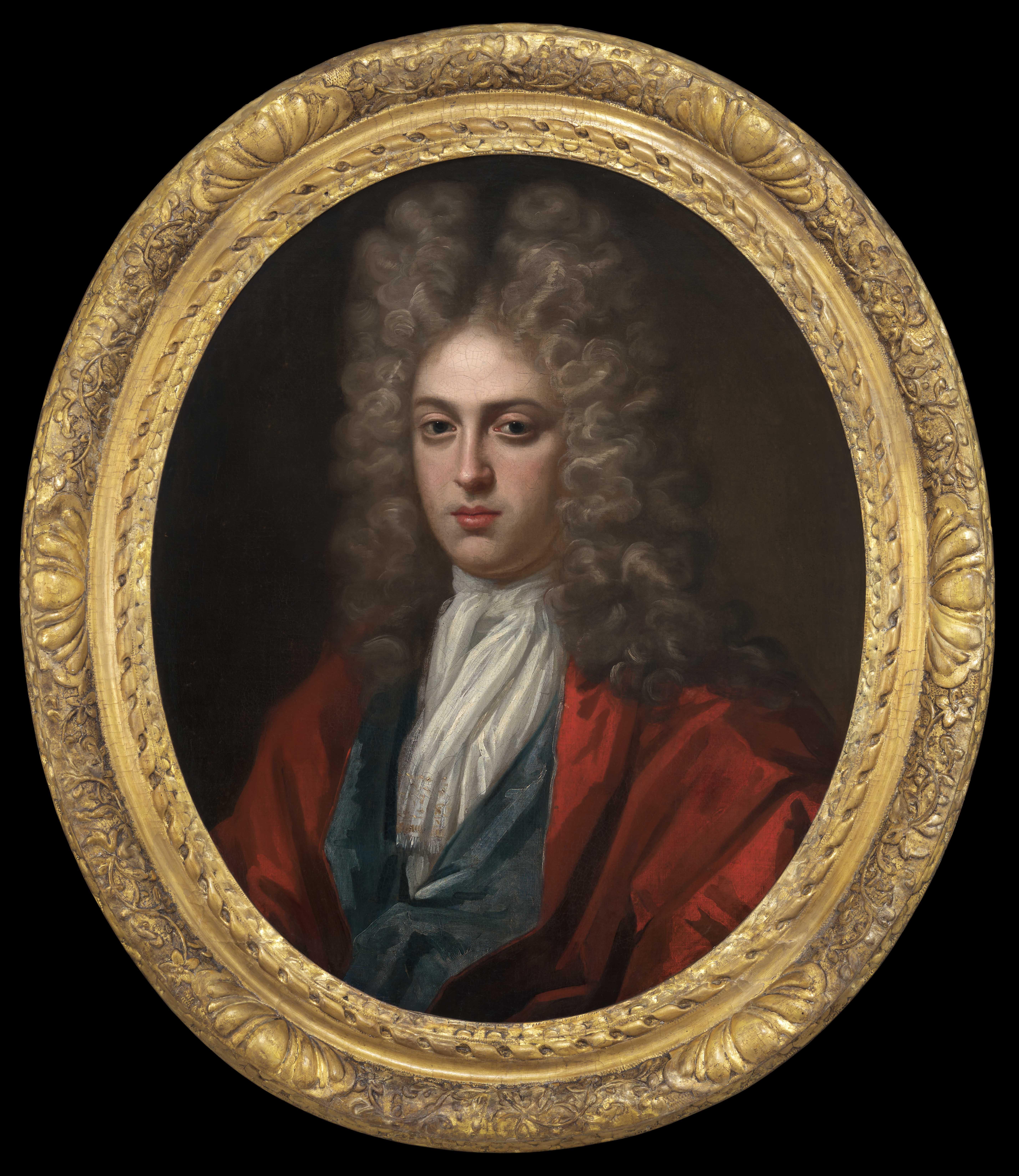 Portrait of a Gentleman in a Red Coat and Periwig, c.1715-1725; Godfrey Kneller - Art by Sir Godfrey Kneller