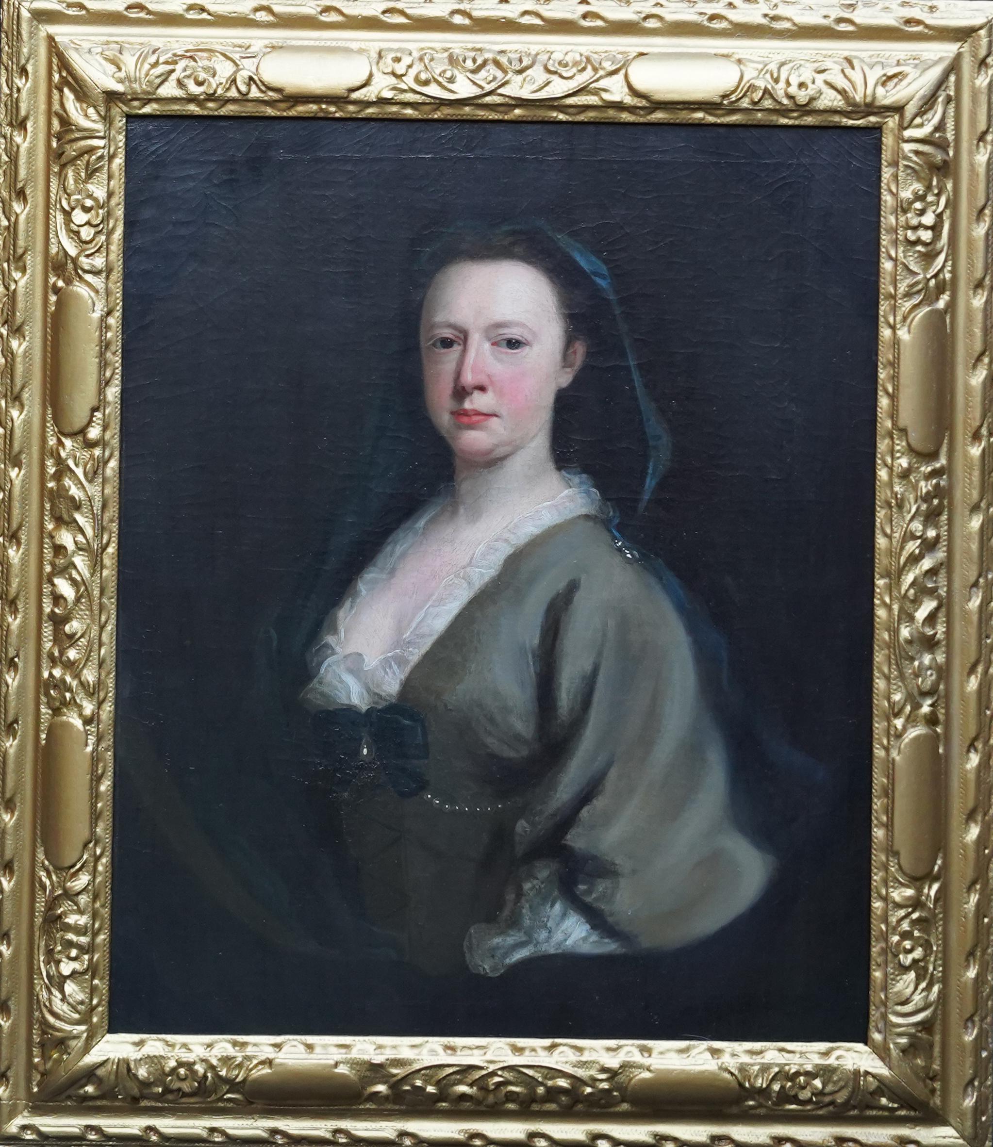 Portrait of a Lady - British 17th century art Old Master portrait oil painting For Sale 4