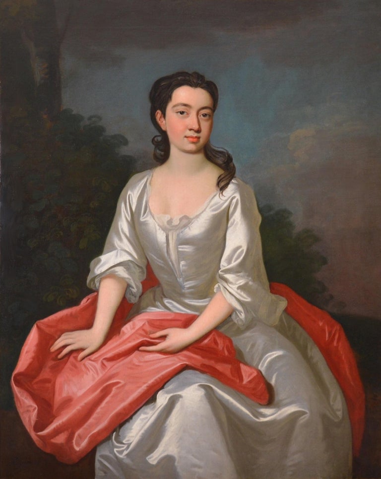 ‘Portrait of Isabella Marshall’ by Sir Godfrey Kneller (1646-1723). This large fine early 18th century oil painting of a Georgian beauty is signed and dated 1719 and has provenance going back more than 250 years within the Garrard-Drake-Tyrwhitt