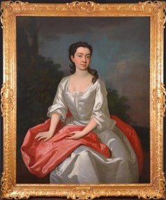 Portrait of Isabella Marshall - Very Large 18th Century Georgian Oil Painting