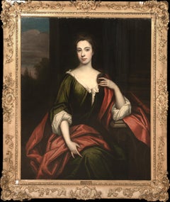Antique Portrait Of Mrs Hannah Ashby (Wife of George Ashby, Daughter of Edmund Waring 