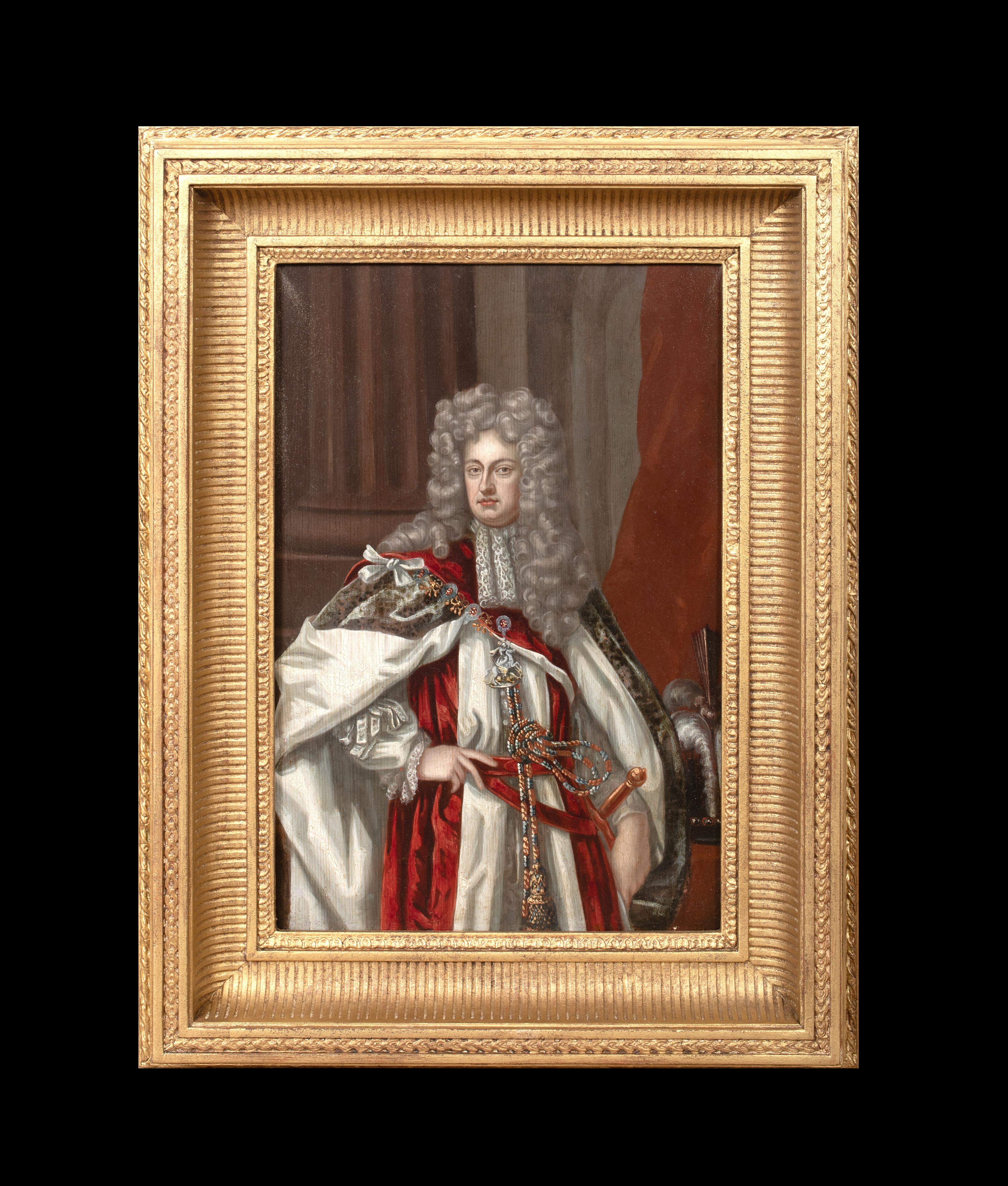 Retrato del príncipe Jorge de Dinamarca, duque de Cumberland (1653-1708) - Painting de Sir Godfrey Kneller