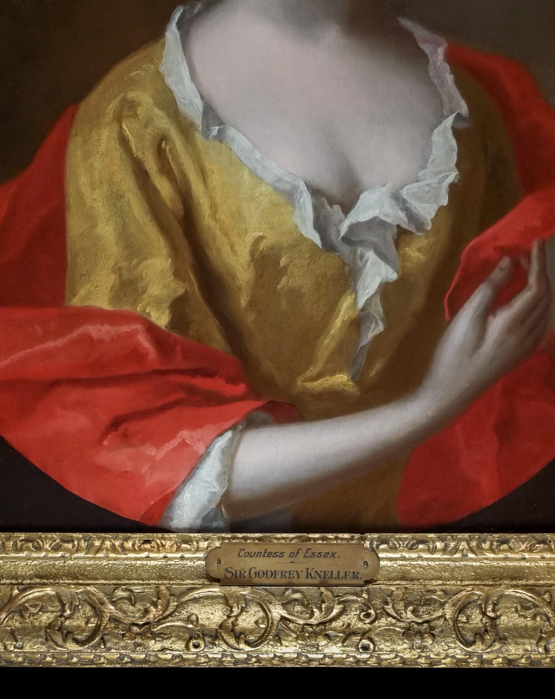 Portrait Painting of Lady Mary Capel, Countess of Essex in a Yellow Dress c.1698 For Sale 1