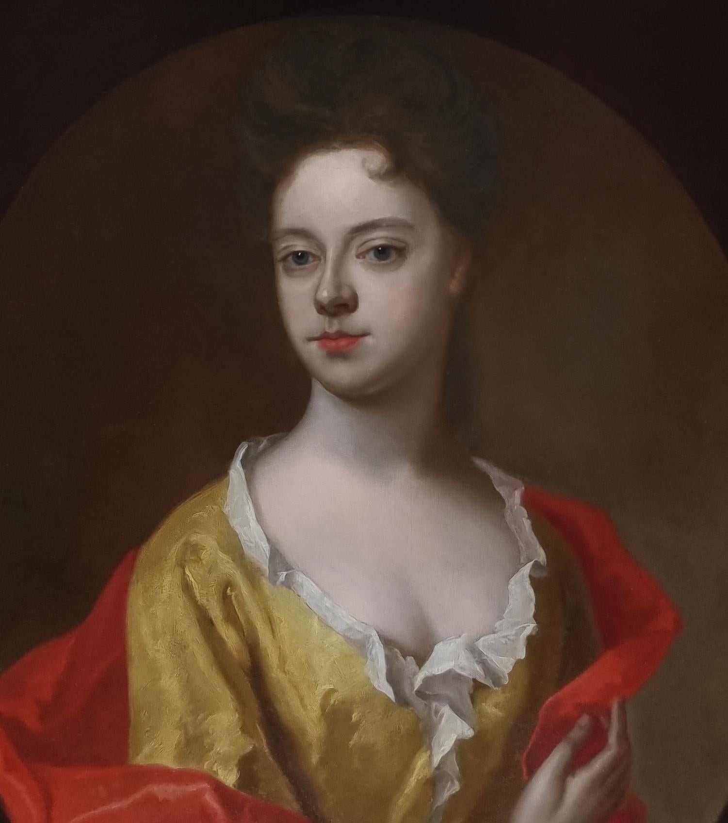 Portrait Painting of Lady Mary Capel, Countess of Essex in a Yellow Dress c.1698 For Sale 3
