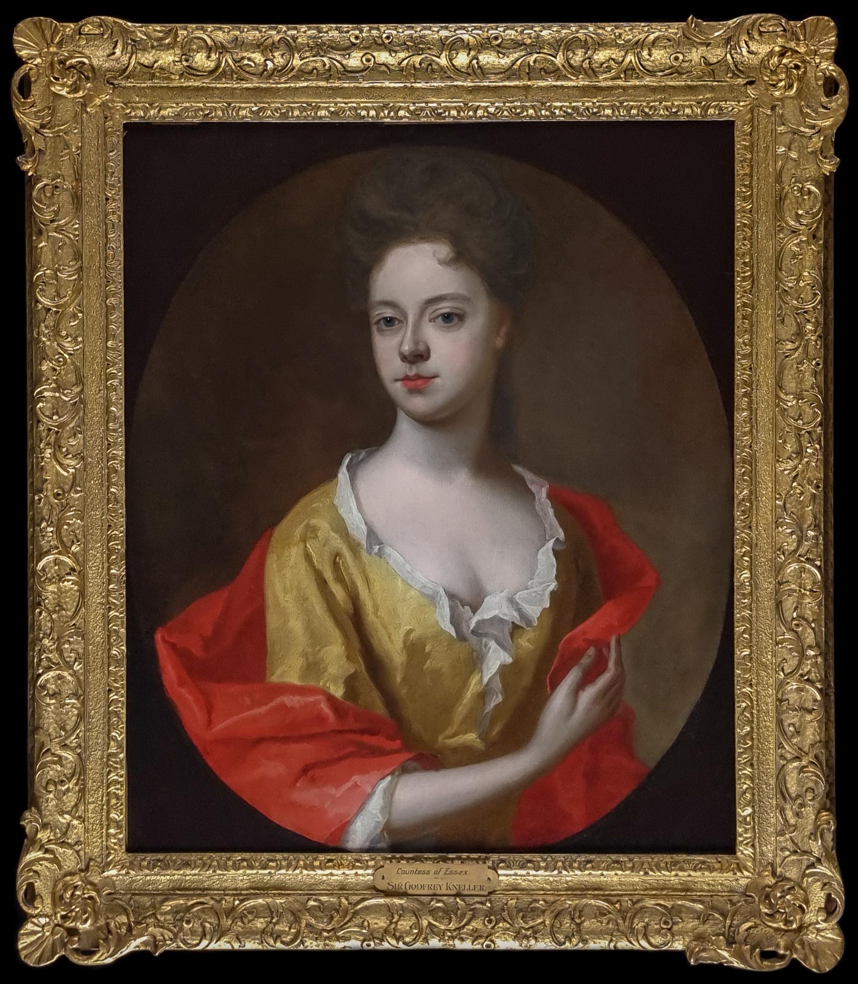 Portrait Painting of Lady Mary Capel, Countess of Essex in a Yellow Dress c.1698