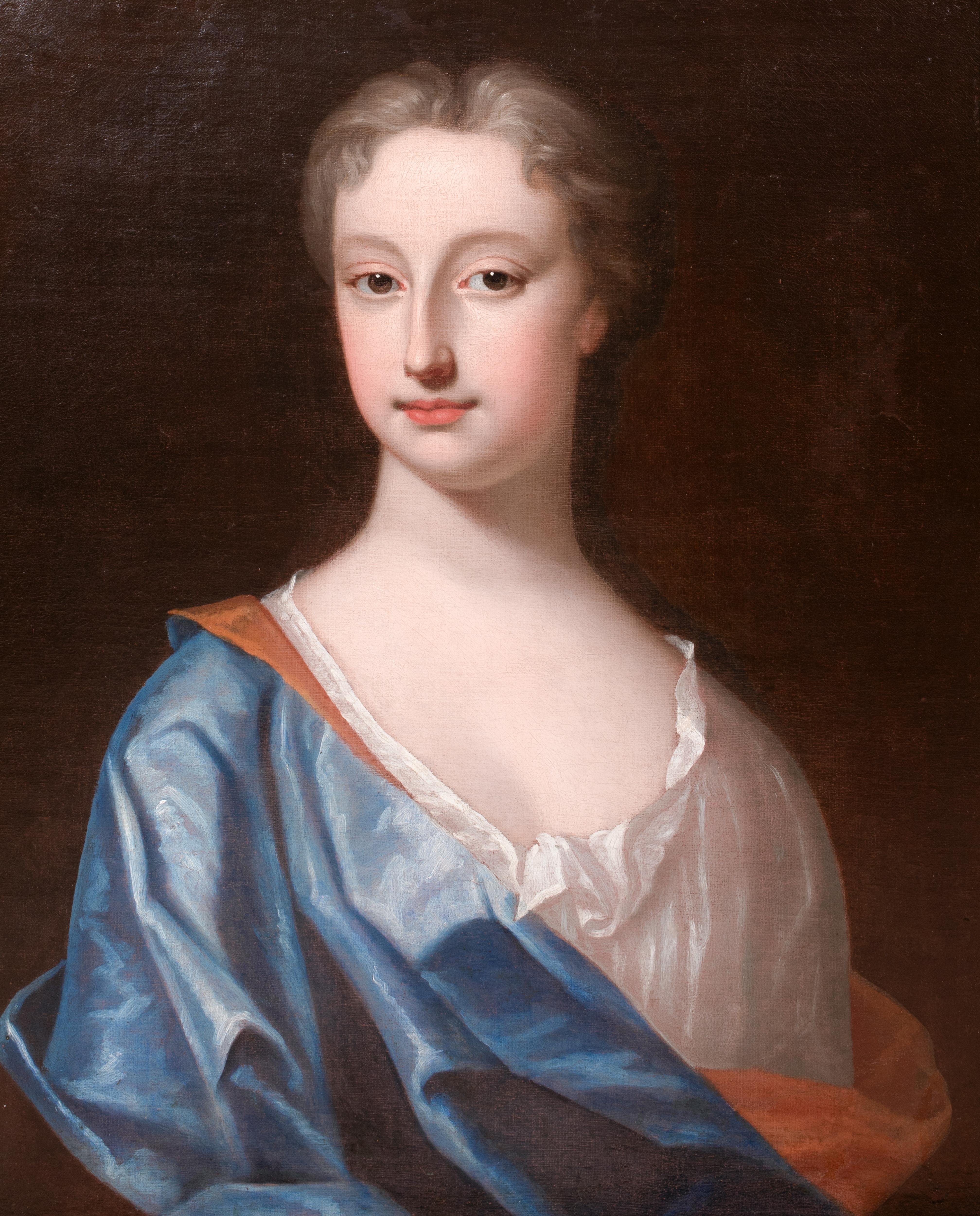 Portrait L'honorable Mme Elizabeth Tufton (Wilbraham), vers 1710

Sir Godfrey Kneller (1646-1723)

Grand portrait vers 1710 de l'honorable Elizabeth Tufton (née Wilbraham), huile sur toile provenant du studio de Sir Godfrey Kneller. Excellente