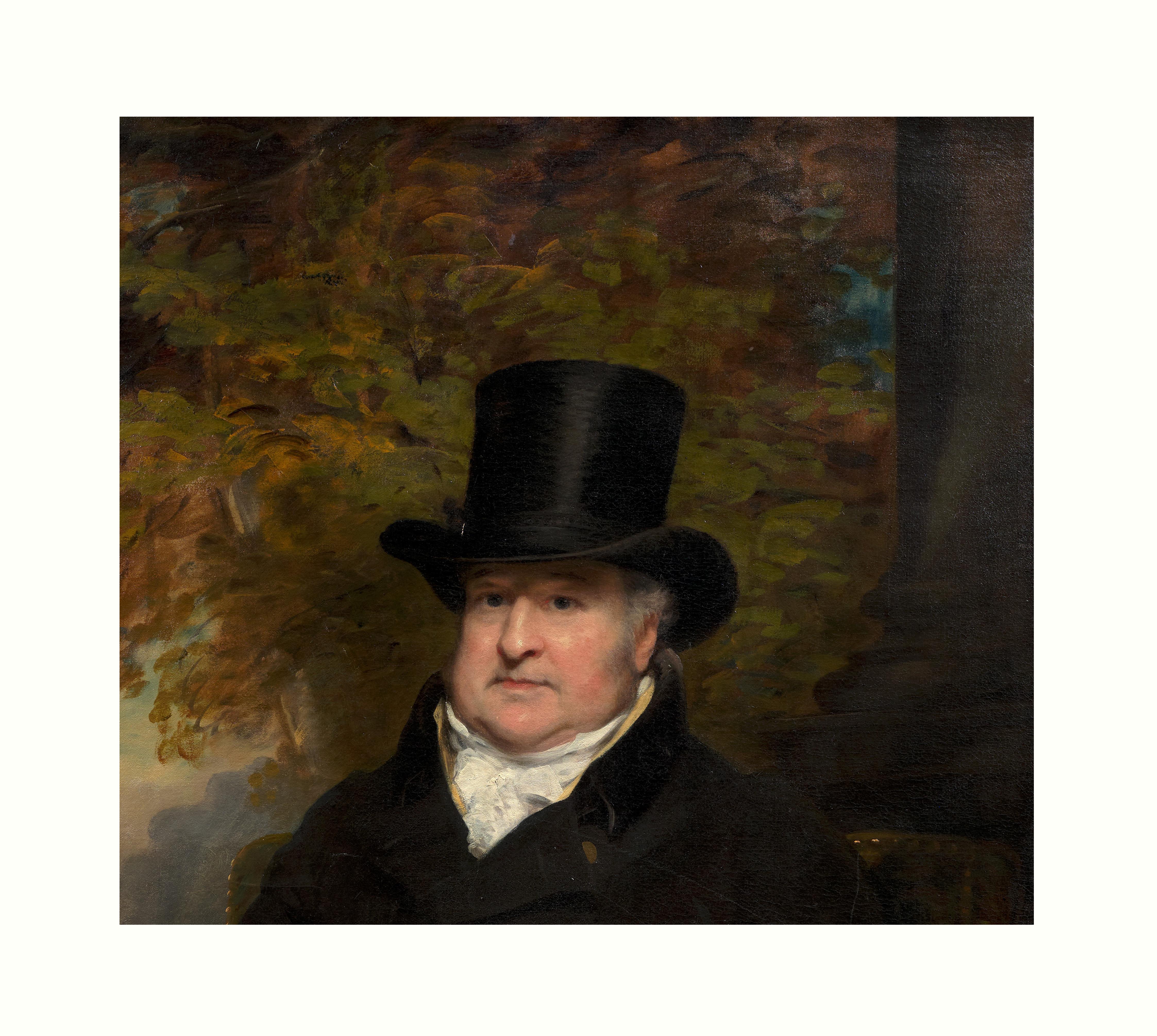 XIX secolo di Sir Henry Raeburn Ritratto di un proprietario terriero Olio su tela in vendita 2