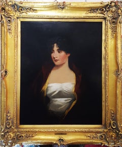 Portrait of Margaritta MacDonald in red jacket and white gown (half-length)