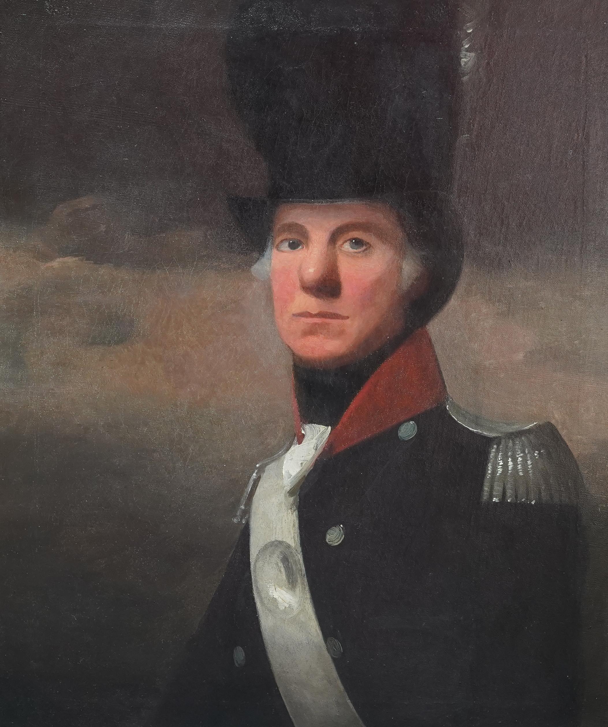 Portrait of a Military Gentleman - Scottish Old Master art 1800 oil painting - Painting by Sir Henry Raeburn