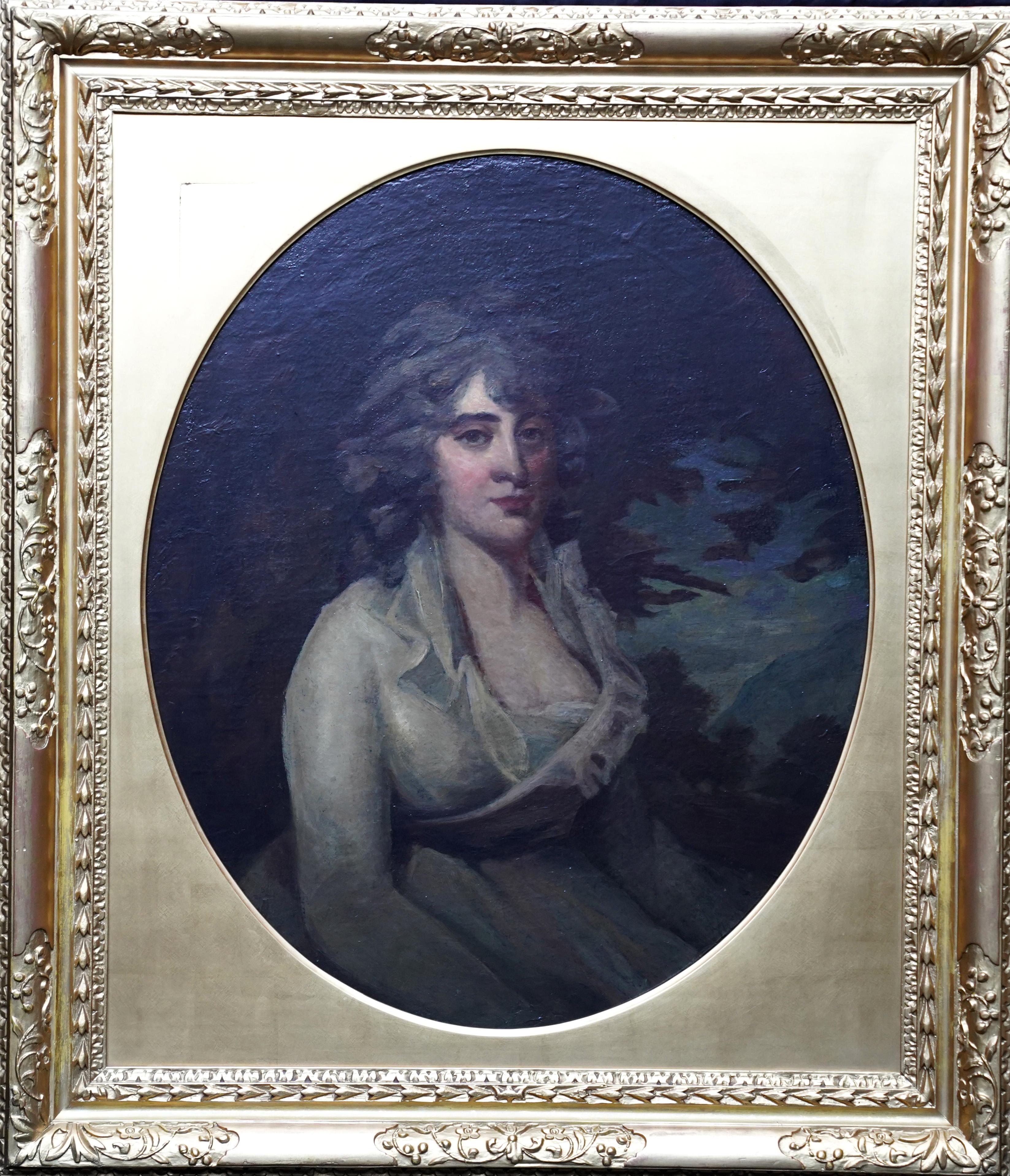 Portrait of Mrs Anne Neale Tucker Lauzun - British Old Master art oil painting For Sale 7