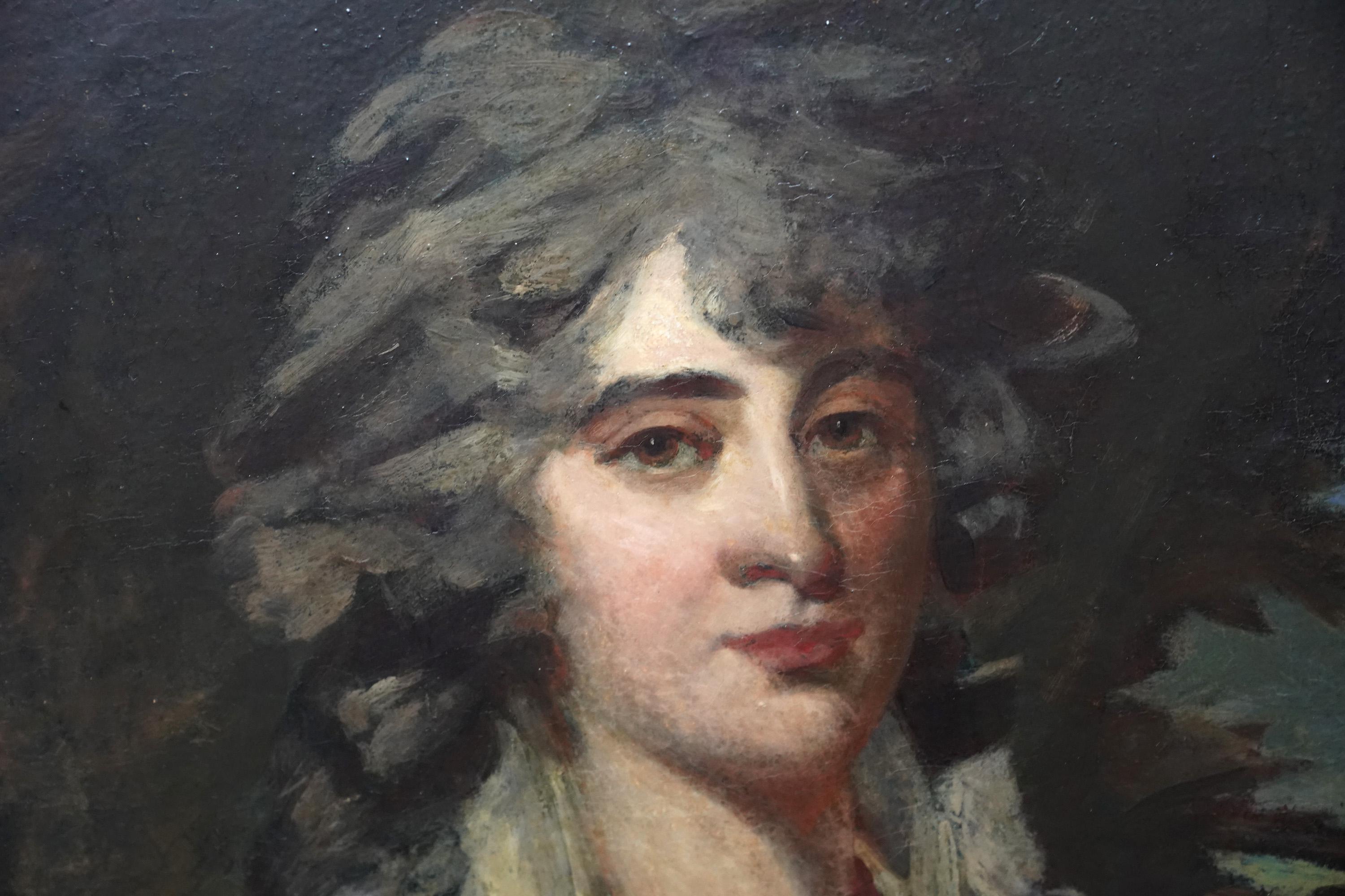 Portrait of Mrs Anne Neale Tucker Lauzun - British Old Master art oil painting For Sale 1