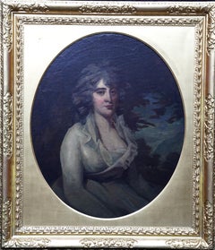 Antique Portrait of Mrs Anne Neale Tucker Lauzun - British Old Master art oil painting
