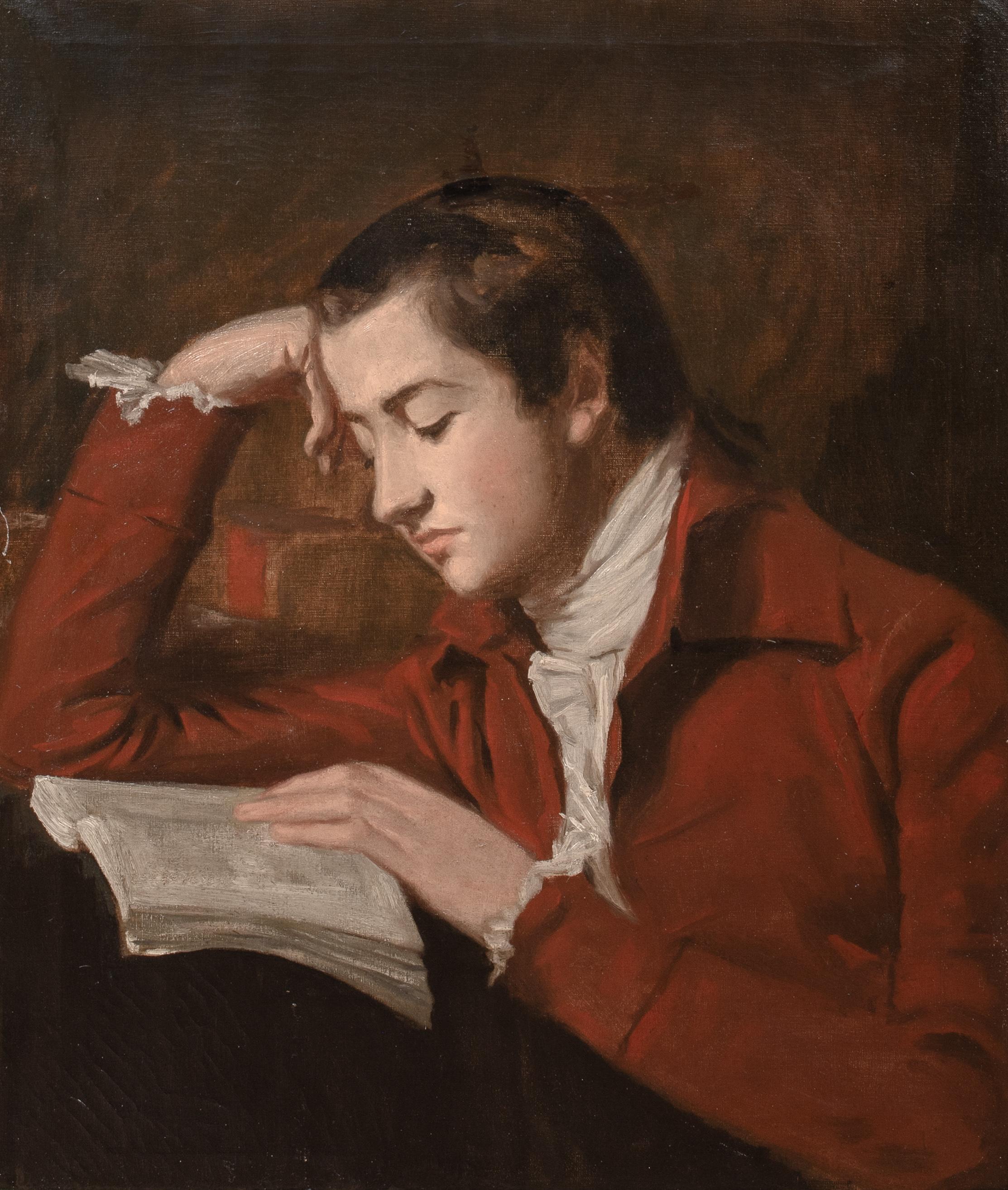 Portrait écossais de Patrick Moir (1769-1810) lecture, 18e siècle - Marron Portrait Painting par Sir Henry Raeburn