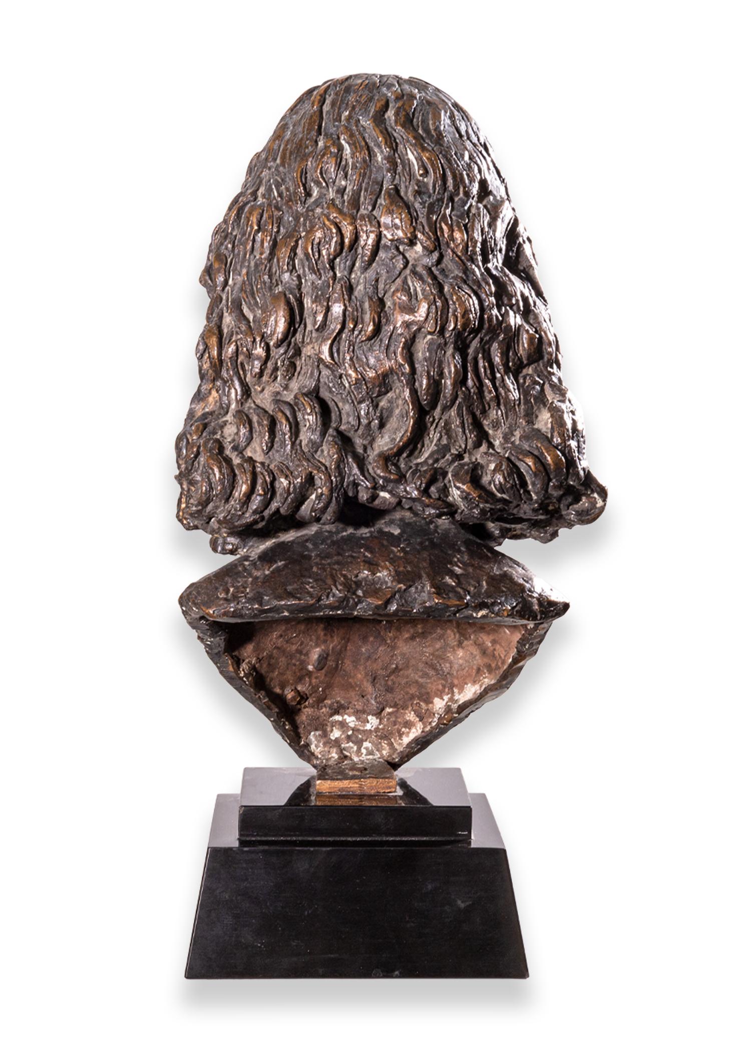 20th Century Sir Jacob Epstein Modern British Art Bronze w Brown Patina Life Size Bust For Sale