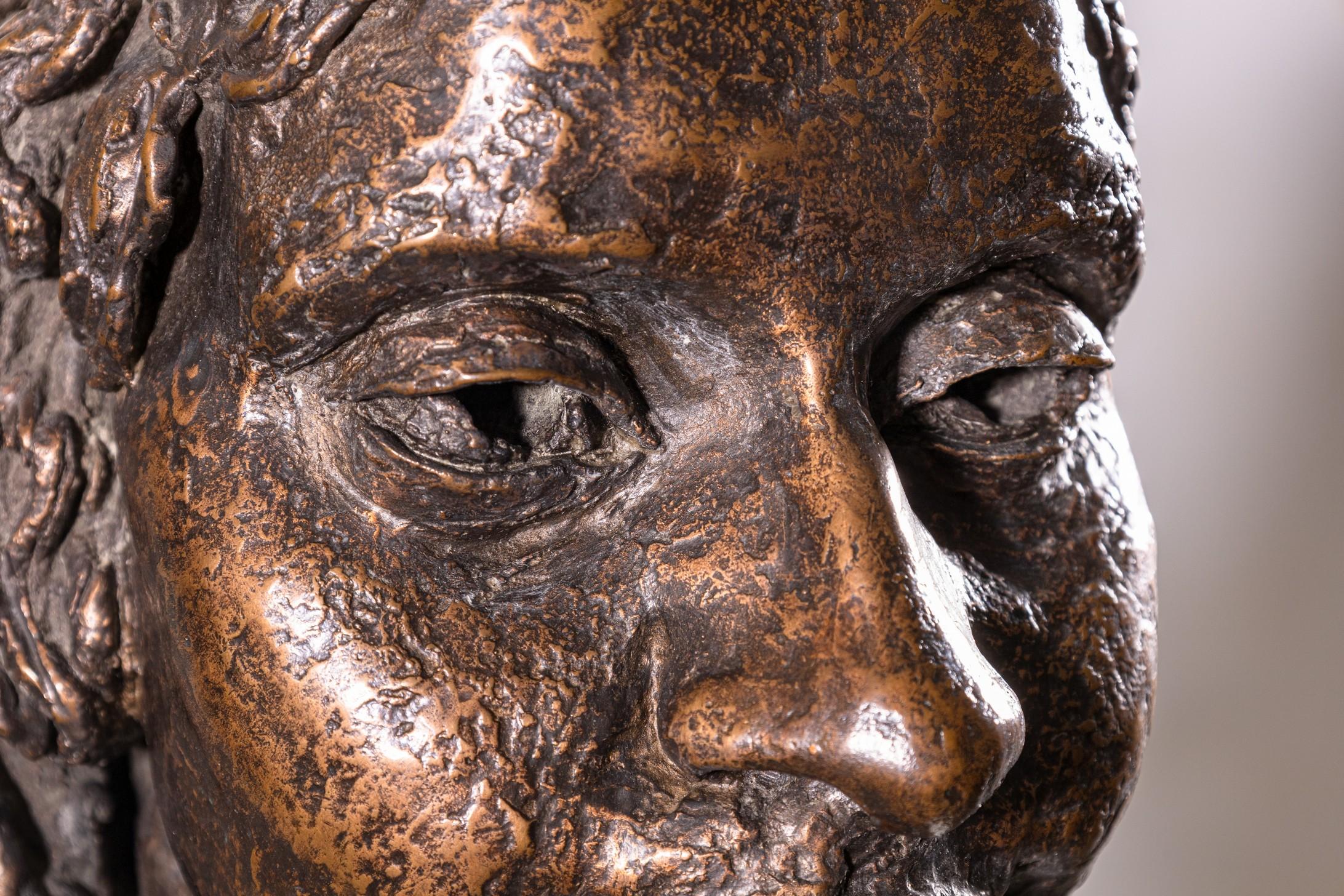 Sir Jacob Epstein Modern British Art Bronze w Brown Patina Life Size Bust For Sale 1