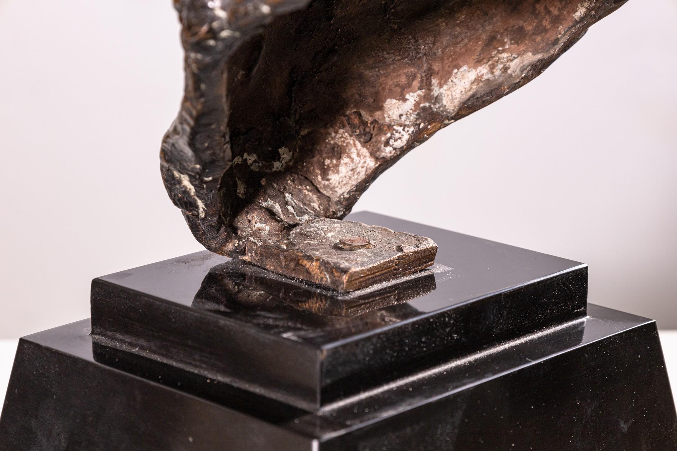 Sir Jacob Epstein Modern British Art Bronze w Brown Patina Life Size Bust For Sale 4
