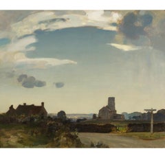 The Cross Roads, Haddiscoe (St Mary's), dipinto olio su tela, 1925 circa