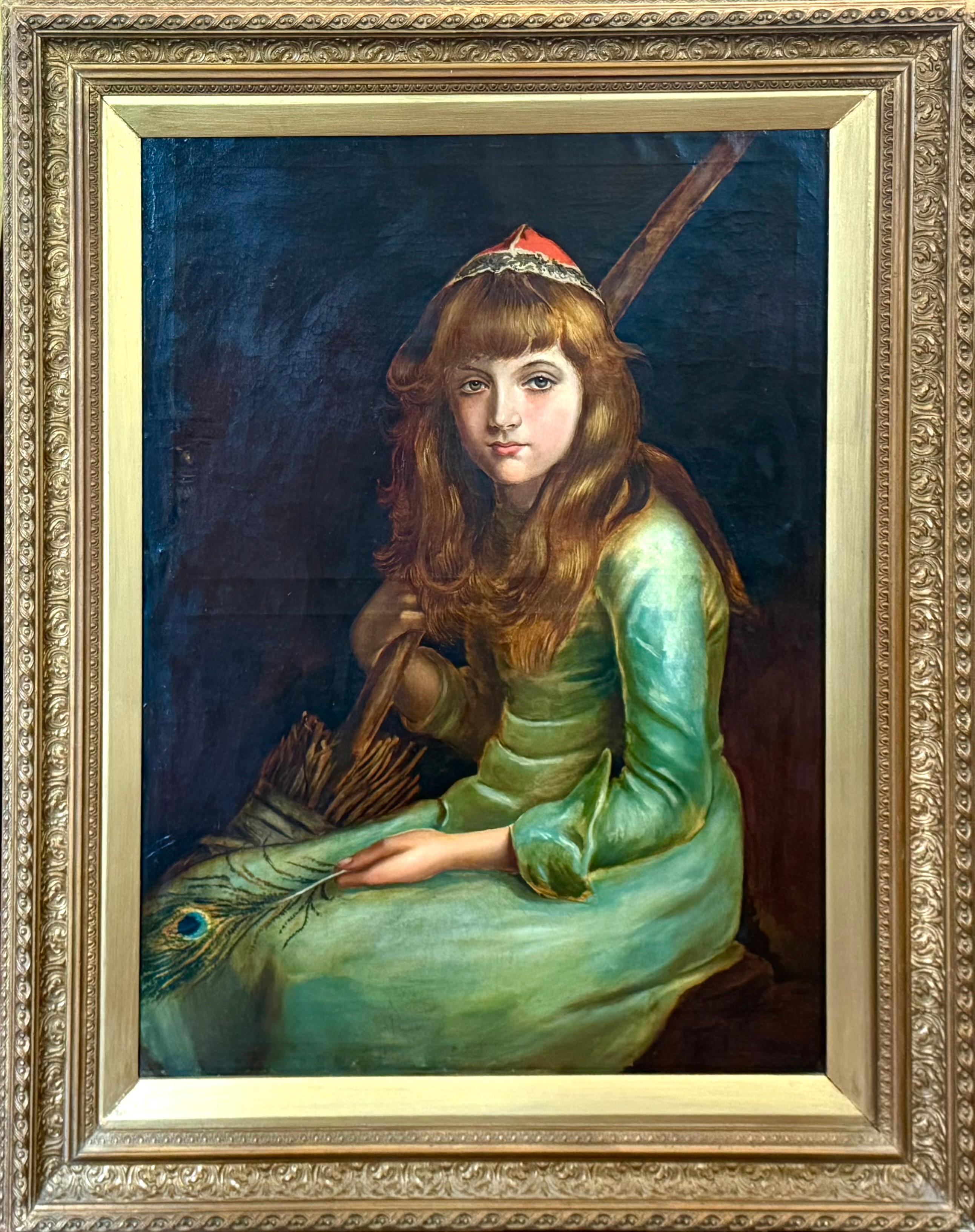Cinderella portrait after 1881 painting in collection of Andrew Lloyd Webber - Painting by Sir John Everett Millais
