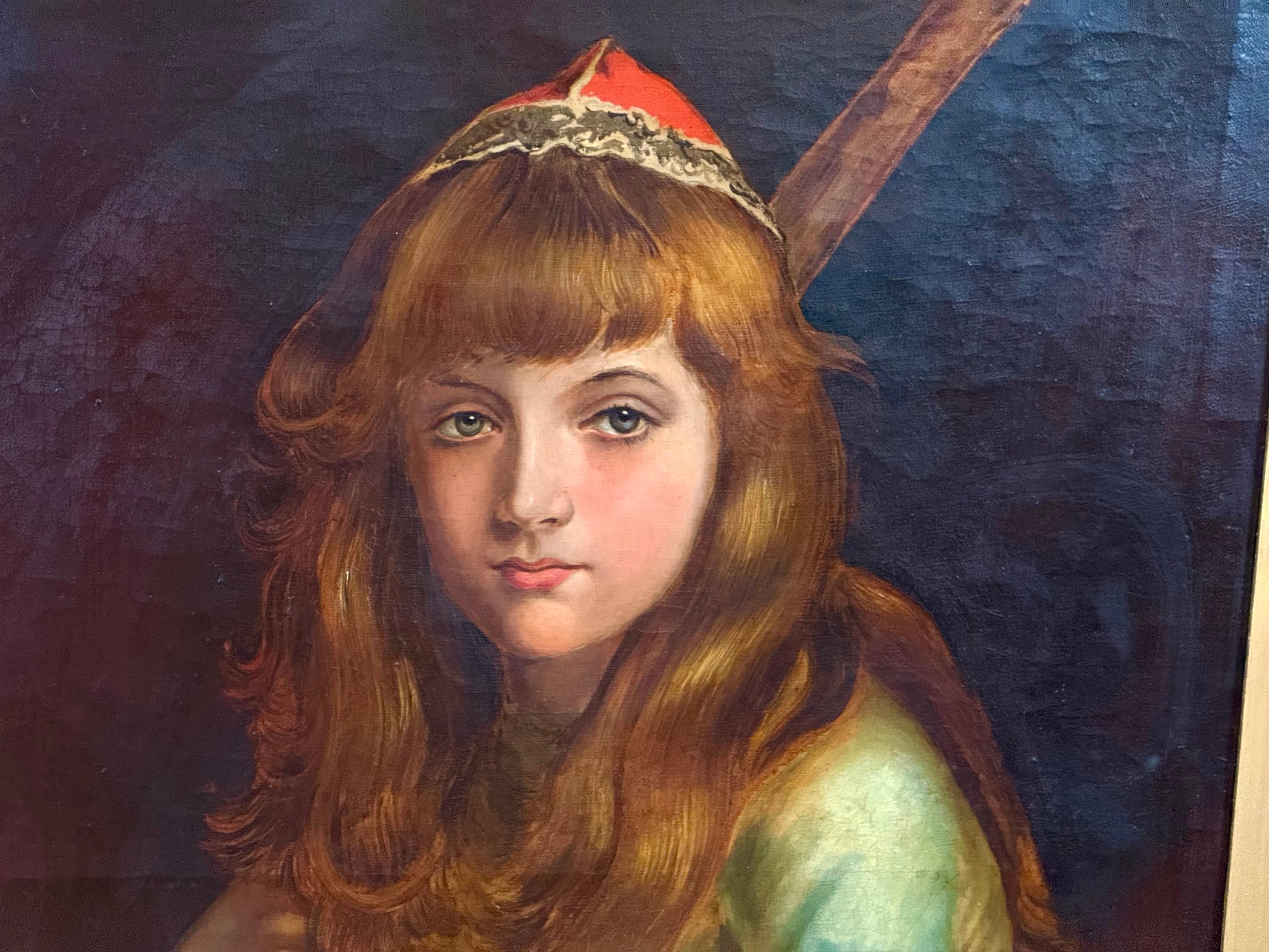 Cinderella portrait after 1881 painting in collection of Andrew Lloyd Webber - Romantic Painting by Sir John Everett Millais