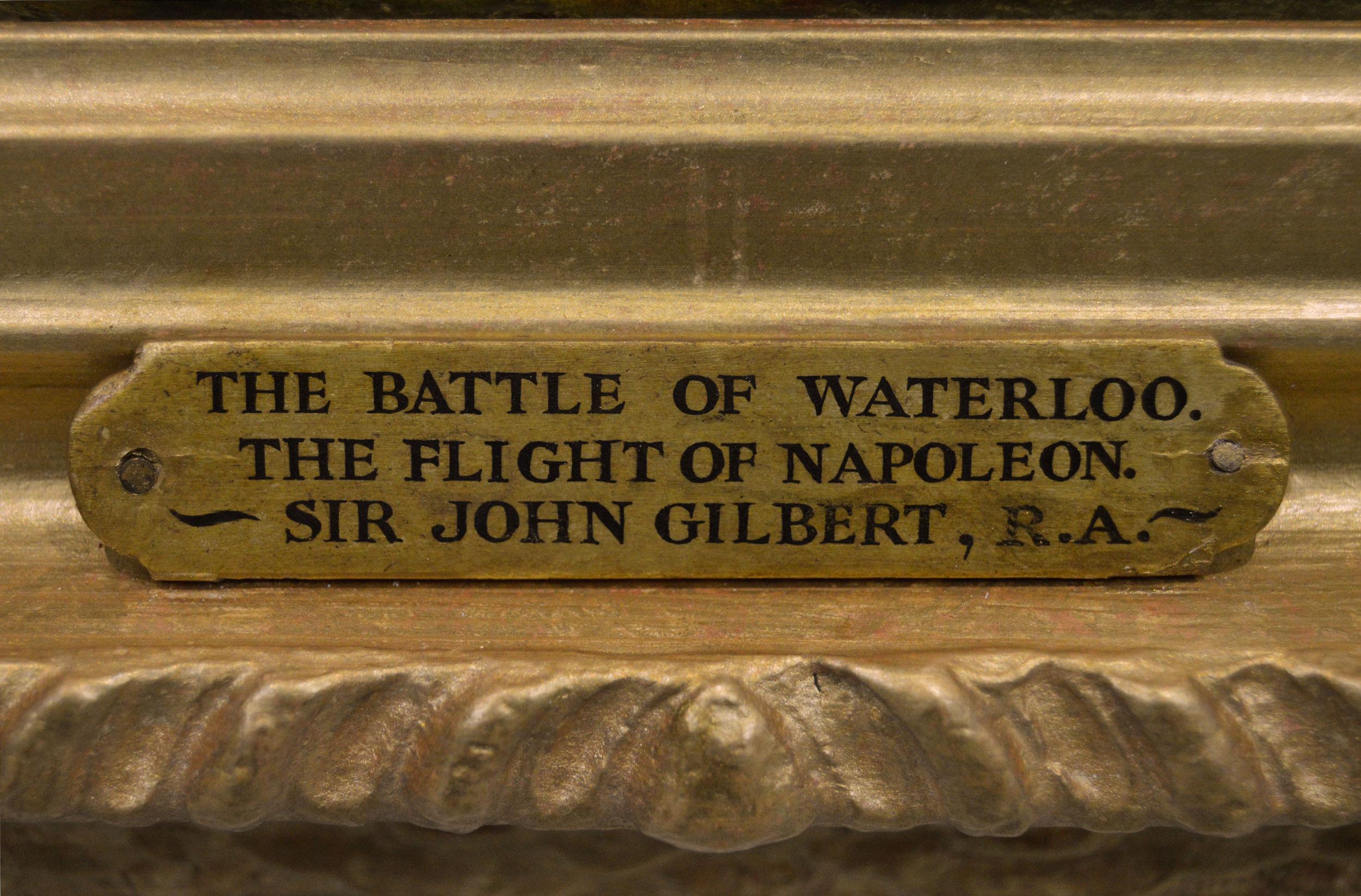 19th Century military oil painting of Napoleon’s retreat from Waterloolo 2