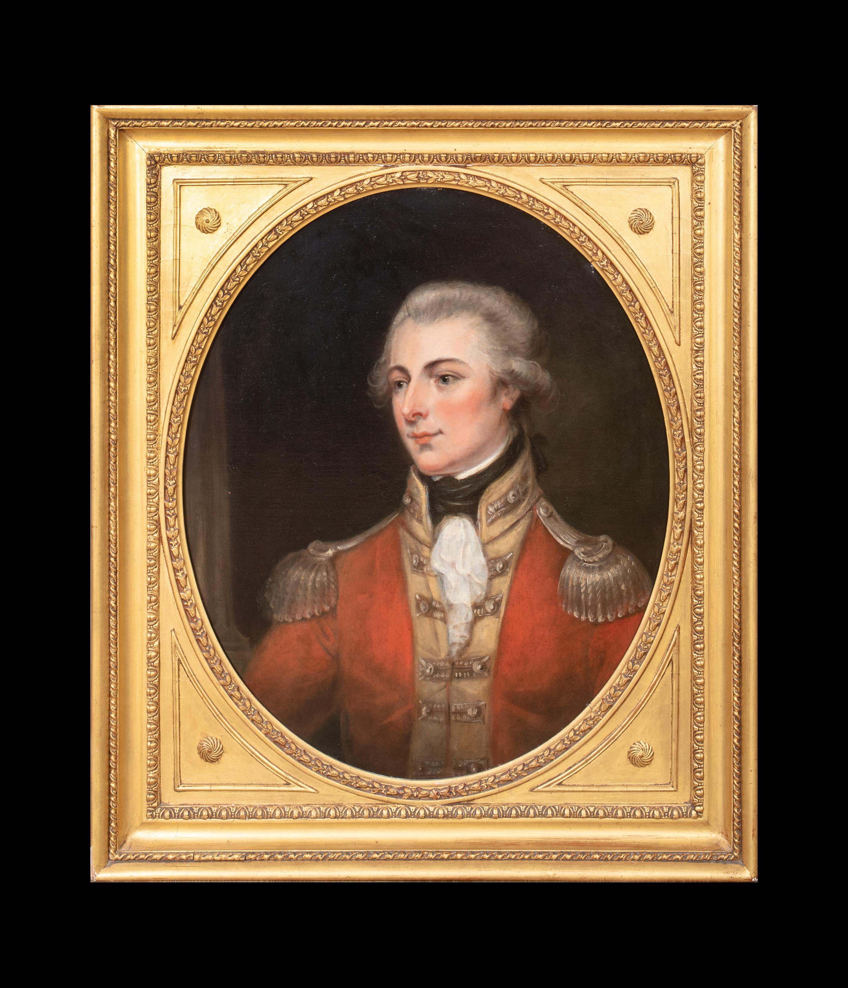 Retrato Del Coronel George Gun, Gunsborough Union, Siglo XVIII Irlandés - Painting de Sir John Hoppner