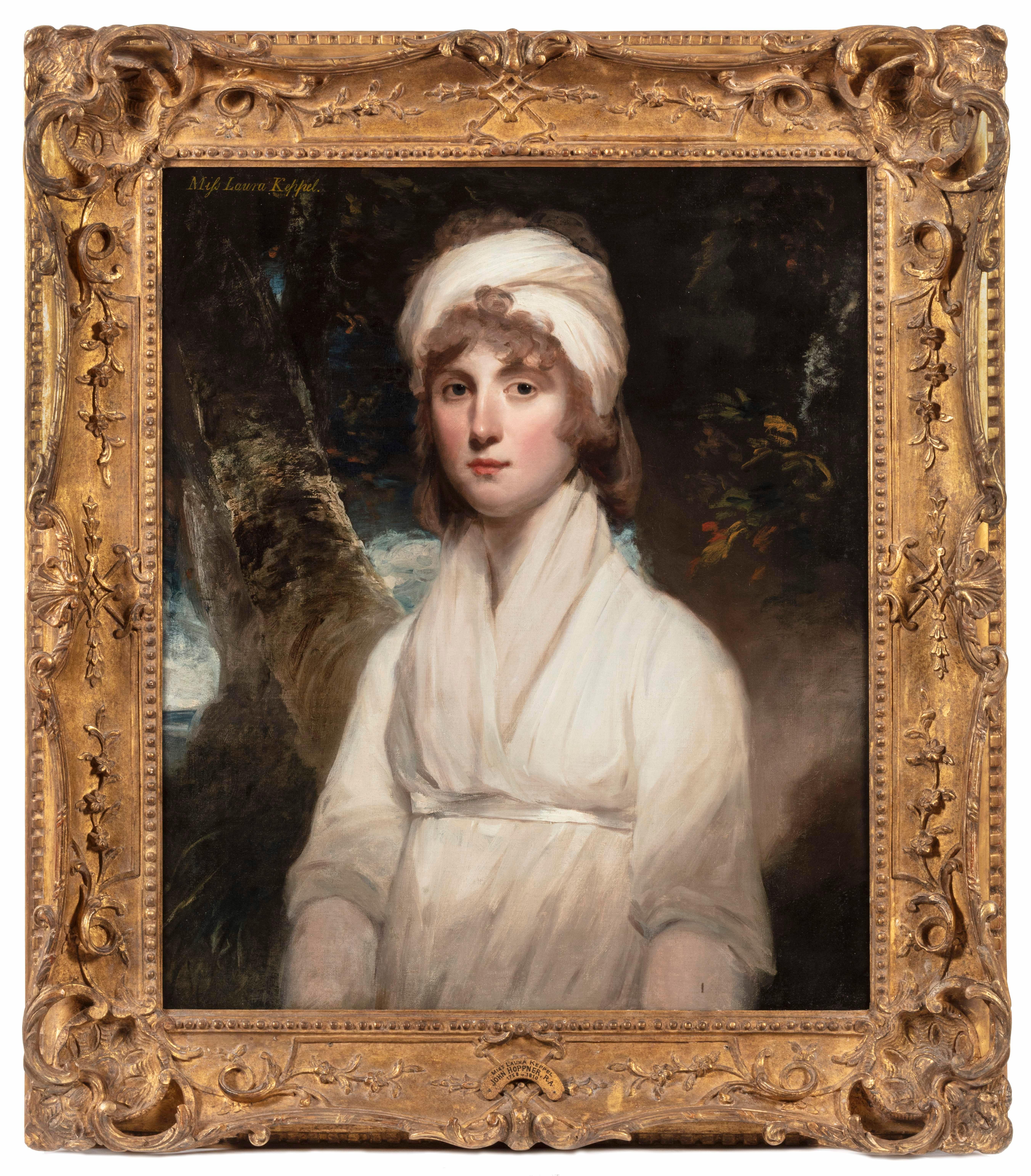 Sir John Hoppner Portrait Painting - Portrait of Laura Keppel, later Lady Southampton