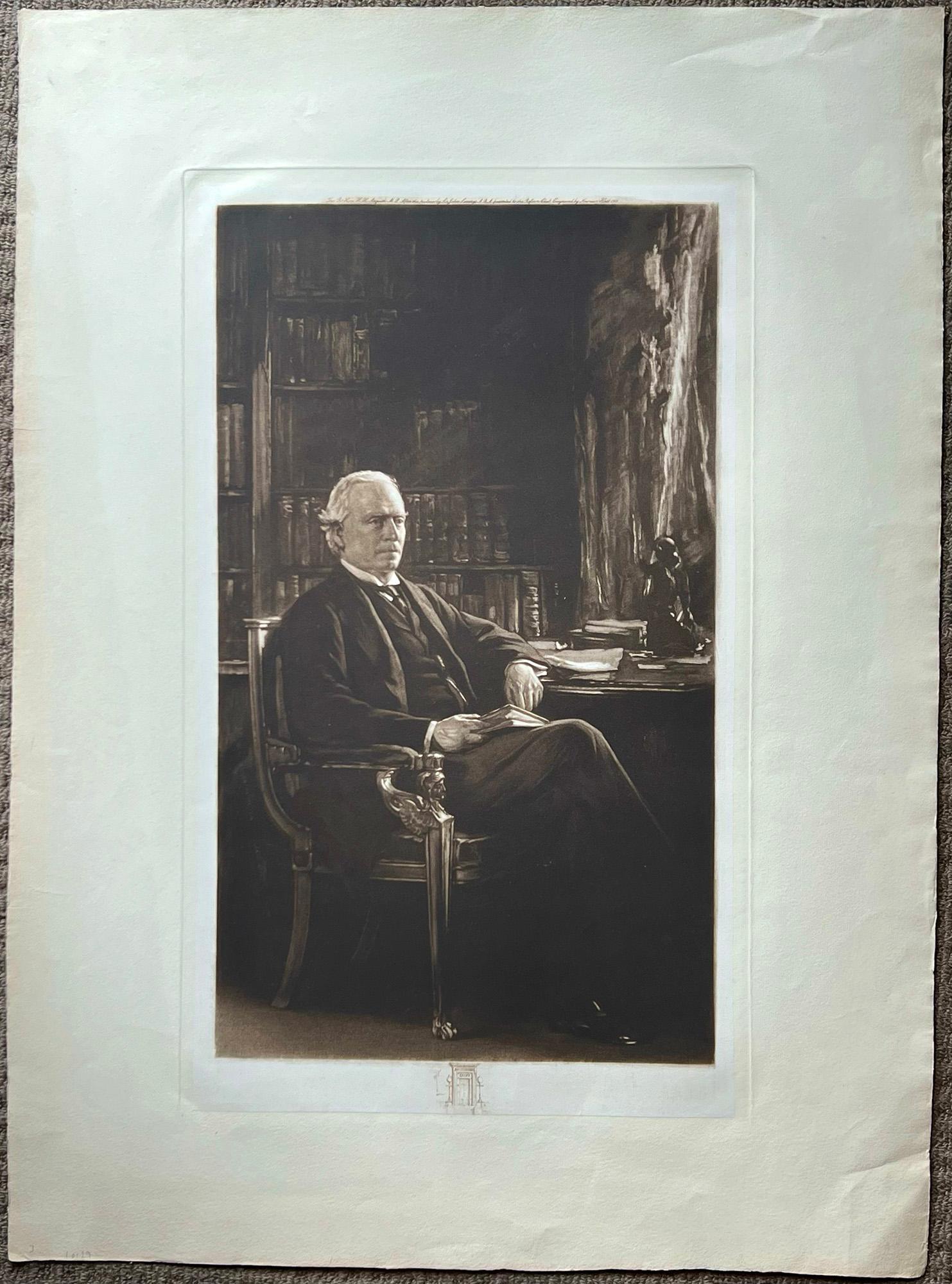 The Right Hon Henry Herbert Asquith, Prime Minister, portrait engraving  - Print by Sir John Lavery