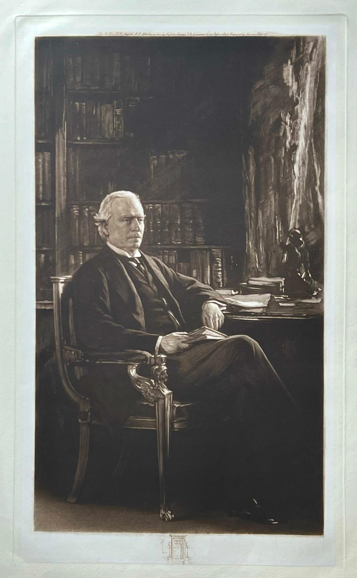 Sir John Lavery Figurative Print - The Right Hon Henry Herbert Asquith, Prime Minister, portrait engraving 